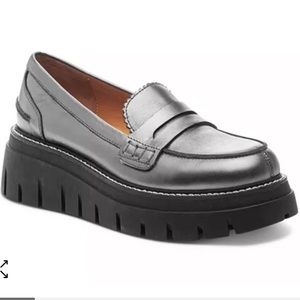 JSLIDES | PLATFORM LEATHER LOAFERS